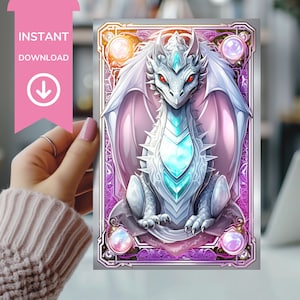 Dragon Kindle Insert: Fantasy Clear Case Decoration (PDF Download)