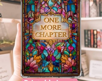 Stained Glass Kindle Insert: Bookish Clear Case Design (PDF Download)