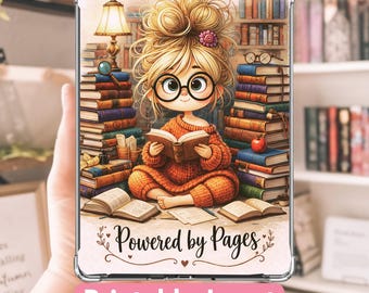 Literary Girl Kindle Insert: 'Powered by Pages' Printable (PDF Download)