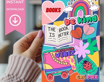 90s Kindle Insert: Printable Kindle Case Decor (Digital Download, PDF Files Included)