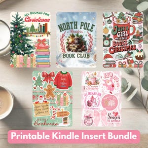Lot d&#39;encarts pour Kindle de Noël : 5 jolis motifs de Noël (téléchargement PDF pour Kindles Paperwhite, Basic, Colorsoft)
