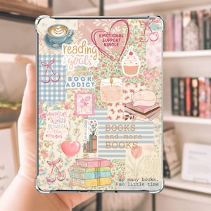 Cottagecore Kindle Insert Paperwhite Cute Kindle Insert Pink Kindle Insert for Clear case Print Kindle Insert Kindle insert paperwhite