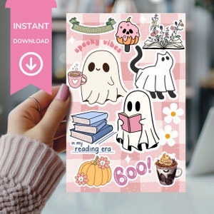 Halloween Kindle Insert Pink Kindle Insert Cute Ghost Kindle Insert Template Kindle Insert Digital Download Kindle Insert clear case