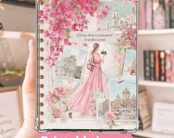 Bookish Kindle Insert: Pink Floral Design (PDF Download)