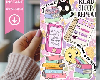 Custodia trasparente per Kindle: design Libri e gatti (download digitale)