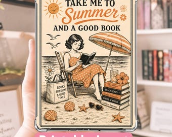 Vintage Summer Vibes Kindle Insert:  Retro Clear Case Decoration (PDF Download)