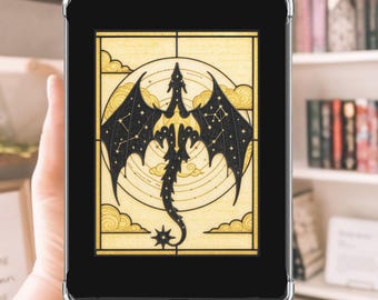 Dragon Kindle Insert: Fourth Wing Fantasy Design (PDF Download for Clear Case)