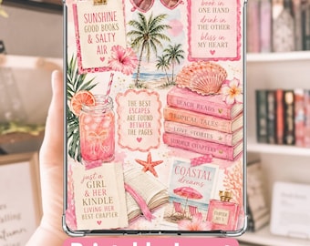 Pink Tropical Summer Vibes Kindle Insert: Clear Case Decoration (PDF Download)
