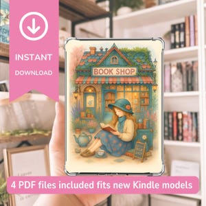 Bookstore Kindle Insert: Cottagecore Bookish Decor (PDF Download)