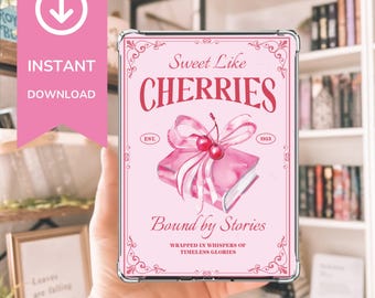 Inserto Kindle Pink Cherries: Decorazione Kindle Coquette (download PDF)