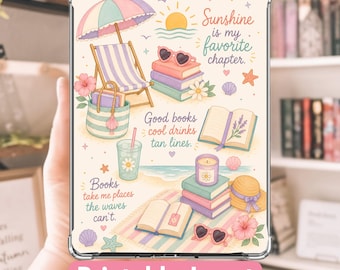 Beach Vibes Kindle Insert: Summer Kindle Clear Case Design (PDF Download)