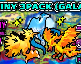 SHINY 6iv & Ev Trained All Legendary Birds 3-Pack Articuno, Zapdos, Moltres(Galar)*SPECIAL EVENT* Pokémon Scarlet and Violet (Fast Delivery)