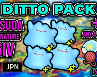 6IV Shiny Ditto Masuda Japanese Breeding x4 Pack Pokémon Scarlet and Violet, Sword and Shield, BDSP, Legends Arceus (FAST DELIVERY)