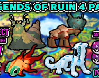6IV & EV Trained 4-Pack Legendary "Pokémon of Ruin" (Chien-Pao, Wo-Chien, Chi-Yu, Ting-Lu) Bundle Pokémon Scarlet and Violet (Fast Delivery)