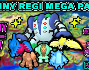 SHINY 6iv, Ev Trained Regi MEGA PACK (Regirock, Regice, Registeel, Regigigas, Regidrago, Regieleki) Pokémon Scarlet & Violet (Fast Delivery)