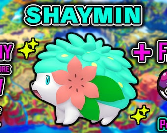 SHINY 6IV & EV Trained Mythical Shaymin Pokémon Scarlet and Violet, Legends Arceus, Brilliant Diamond and Shining Pearl (FAST Delivery)
