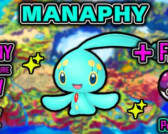 SHINY 6IV & EV Trained Mythical Manaphy Pokémon Scarlet and Violet, Brilliant Diamond and Shining Pearl, Legends Arceus (FAST Delivery)