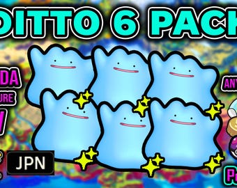 6IV Shiny Ditto Masuda Japanese Breeding x6 Pack Pokémon Scarlet and Violet, Sword and Shield, BDSP, Legends Arceus (FAST DELIVERY)