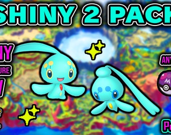 SHINY 6IV & EV Trained Mythical Manaphy + Phione - 2 Pack - Pokémon Scarlet and Violet, Bdsp, Legends Arceus (FAST Delivery)
