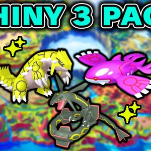 SHINY 6IV & EV Trained Groudon, Kyogre, Rayquaza Scarlet and Violet, Sword and Shield, Brilliant Diamond and Shining Pearl (FAST Delivery)