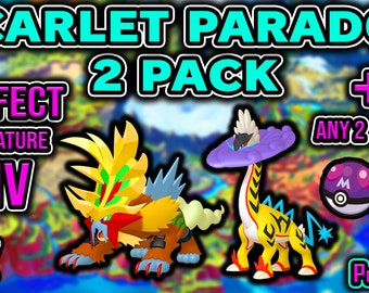 6IV & EV Trained: Gouging Fire and Raging Bolt (Scarlet Paradox 2 Pack) Pokémon Scarlet and Violet Legendary Paradox Pokémon (FAST Delivery)