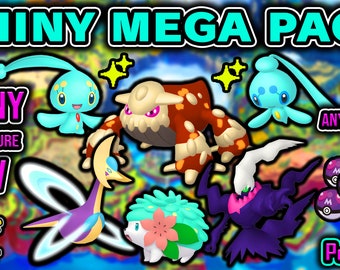SHINY 6IV & EV Trained Mythical Manaphy, Phione, Darkrai, Shaymin, Cresselia, Heatran Mega Pack - Pokémon Scarlet and Violet (FAST Delivery)