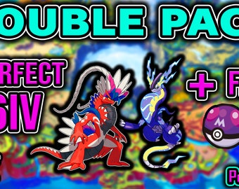 6IV & EV Trained: Koraidon and Miraidon - Double Pack - Pokémon Scarlet and Violet (FAST Delivery)
