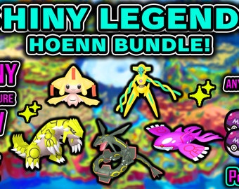 SHINY 6IV & EV Trained Mythical Jirachi, Deoxys + Groudon, Kyogre, Rayquaza -Hoenn Legend Bundle Pokémon Scarlet and Violet (FAST Delivery)