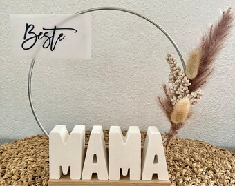 Aufsteller Mama, Dekoring, Oma, personalisiert, Raysin, Kartenhalter, Bilderrahmen, Mutterag, Beste Mama