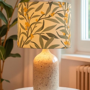 Abat-jour tissu imprimé, abat-jour à motif de lampe, abat-jour vert botanique, abat-jour vert à motif, abat-jour vert botanique