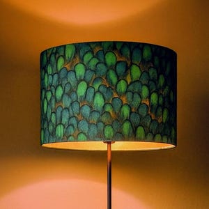 Green Pheasant Animal Golden Lampshade