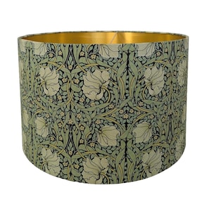 William Morries Antiqued Green Lampshade