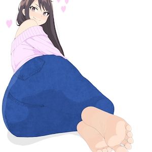 ANIME  FEET Cute Waifu YUUKI WaterProof