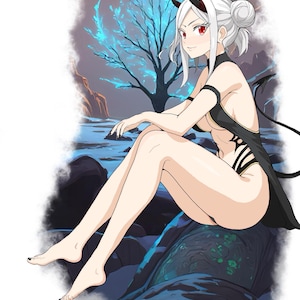 DEMON GIRL FEET Anime Waterproof Sticker