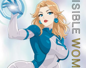 Invisible Woman Fan-Art Laminated Card (2.5x3.5)