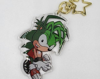 Sonic Underground MANIC Custom Acrylic Glitter Keychain 3"