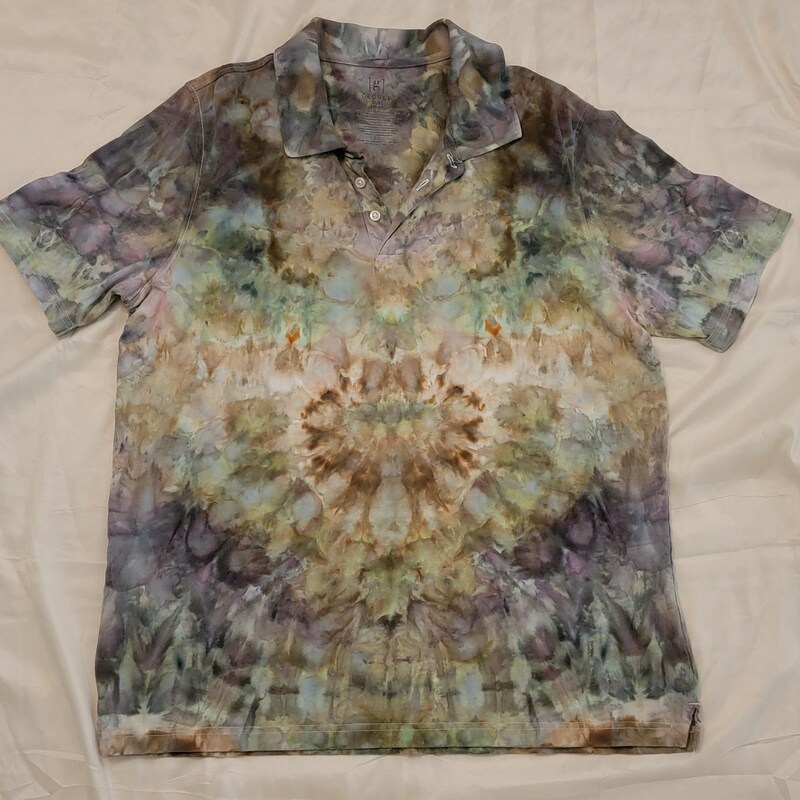 mens tie dye golf shirt