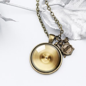 Cymbals Necklace with Charm, Drum Drummer Pendant, Drummer Jewelry, Necklace for him, Gift for Drummer, Gift for Musician, Drum set Drum Kit