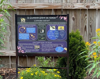 Spanish&English Buzz About Bees Sign 18x24