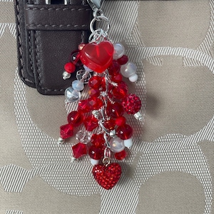 Valentine’s Day heart purse bag charm