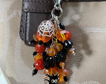 Halloween spider 2 purse bag charm