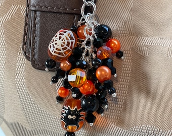 Halloween spider purse bag charm