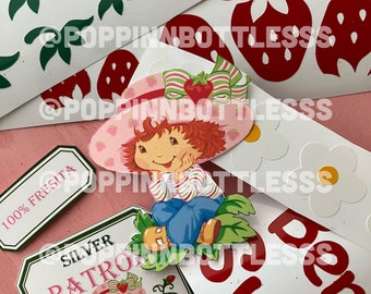 Strawberry Shortcake Patron Label & Vinyl Stickers