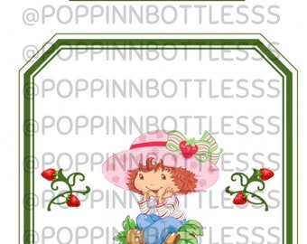 DIGITAAL****Strawberry Shortcak Patr0n Label PDF PNG