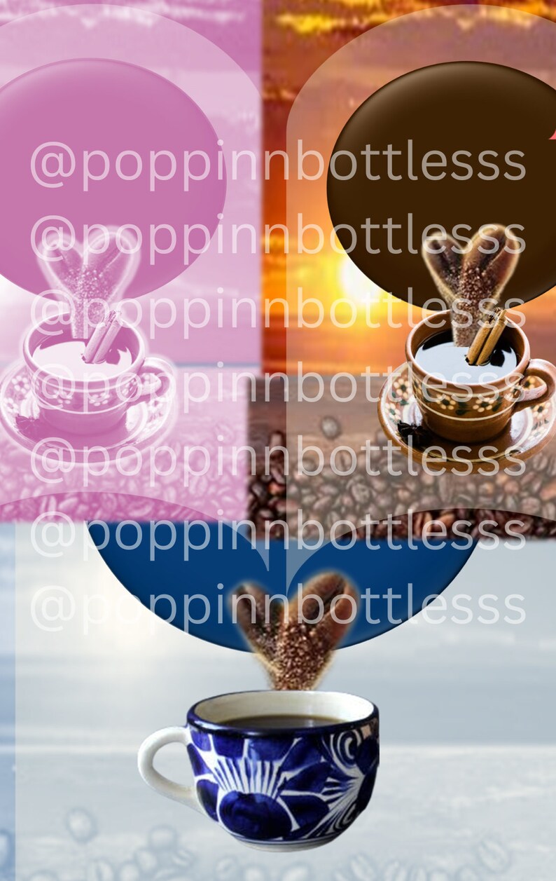 3 Designs PNG Files Template for Nescafé Label Digital File ONLY zdjęcie 1