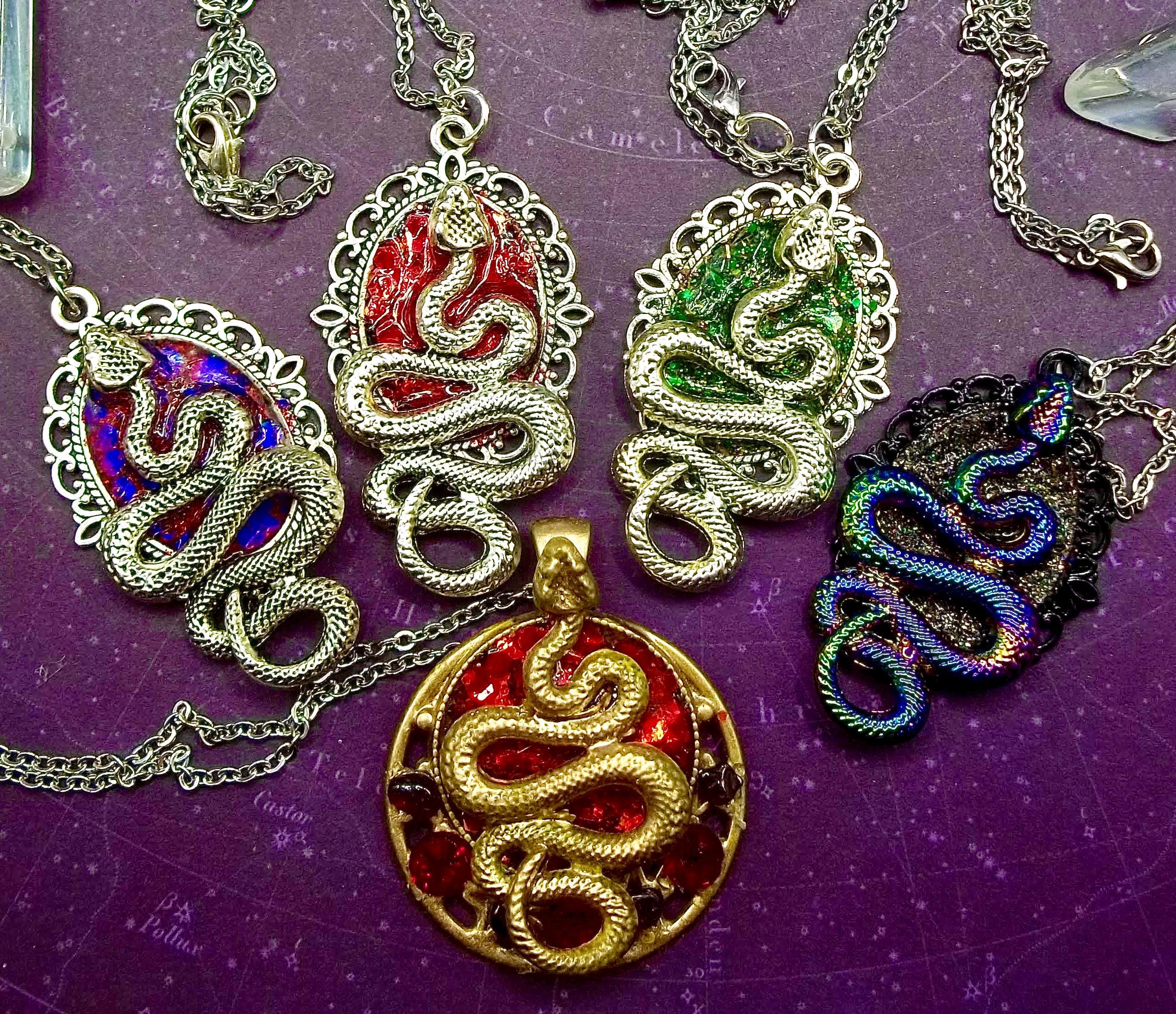 Lokean Necklace, Loki Necklace, Norse Loki Necklace, Norse Pagan Necklace, Snake Necklace