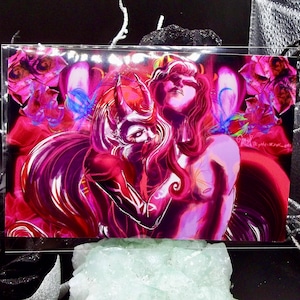 Impression giclée « Vivid Nightmare », impression d'art vampire, impression d'art gothique, art fille vampire, art traumatologie, impression d'art démon, art couple vampire