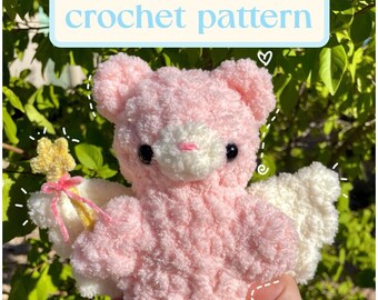 Magic Fairy Bear Crochet Pattern, Fluffy Bear Crochet Pattern, Magic Fairy Bear Crochet Pattern Instructions