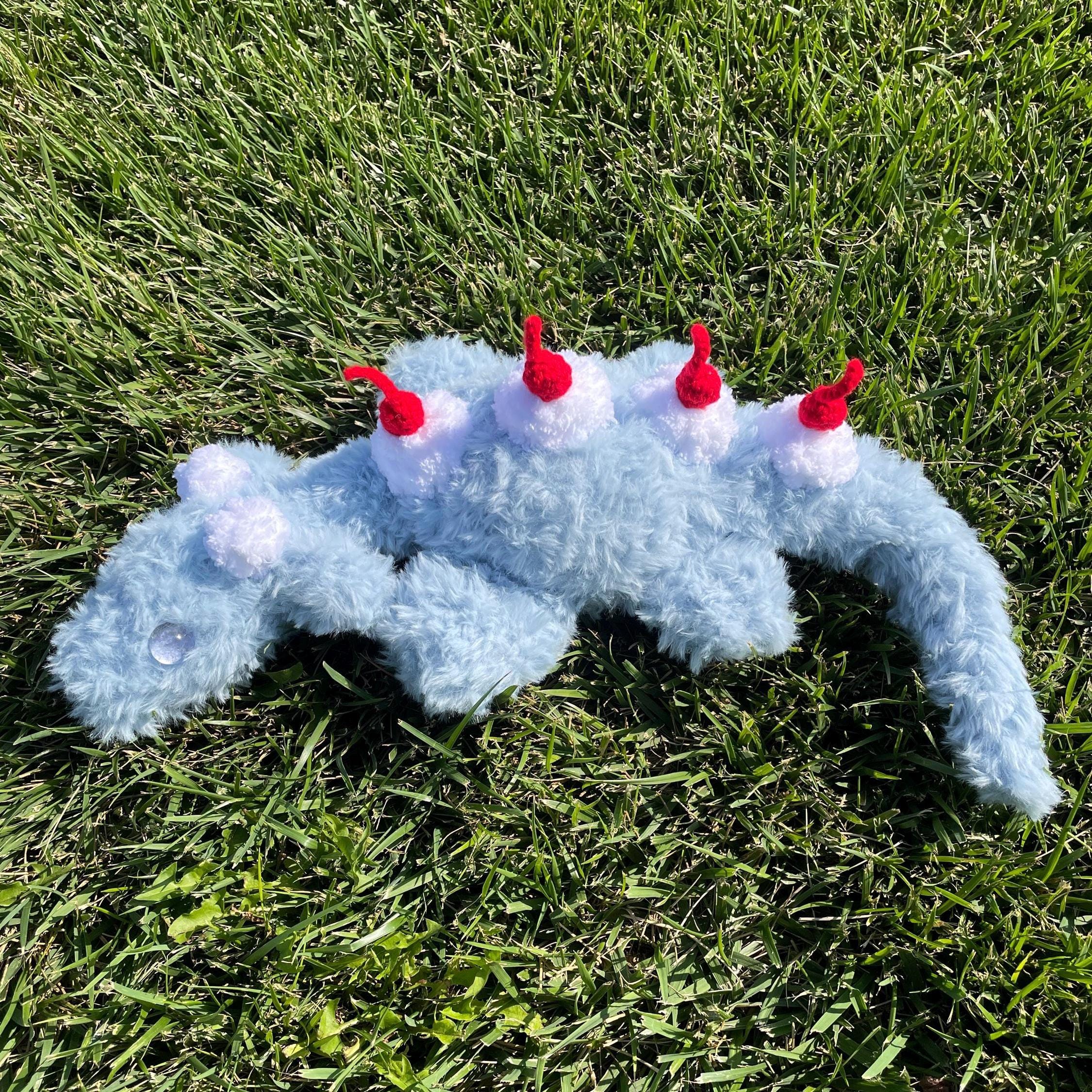 Cherry Cake Nessie, Crochet Loch Ness Monster, Handmade Furry Nessie Plushie, Fur Monster Plush, Handmade Plush Monster, Crochet Cherry Cake