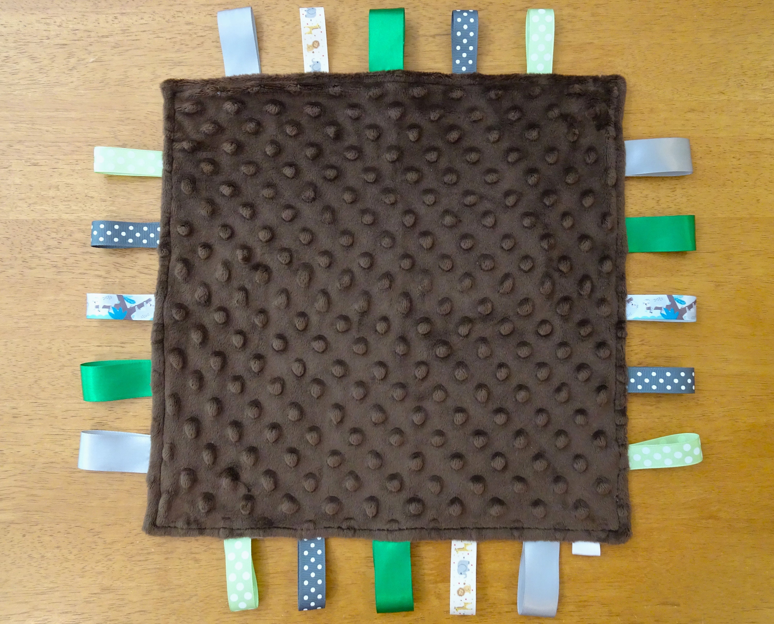 Sloth Baby Lovey, Ribbon Toy, Teething Blanket, Sloth Baby Boy, Sloth